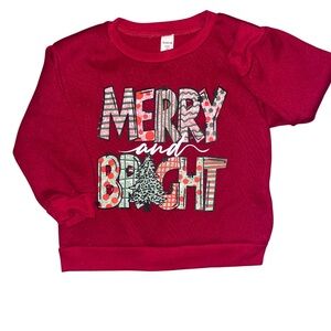 SHEIN Red Kids Festive Sweatshirt